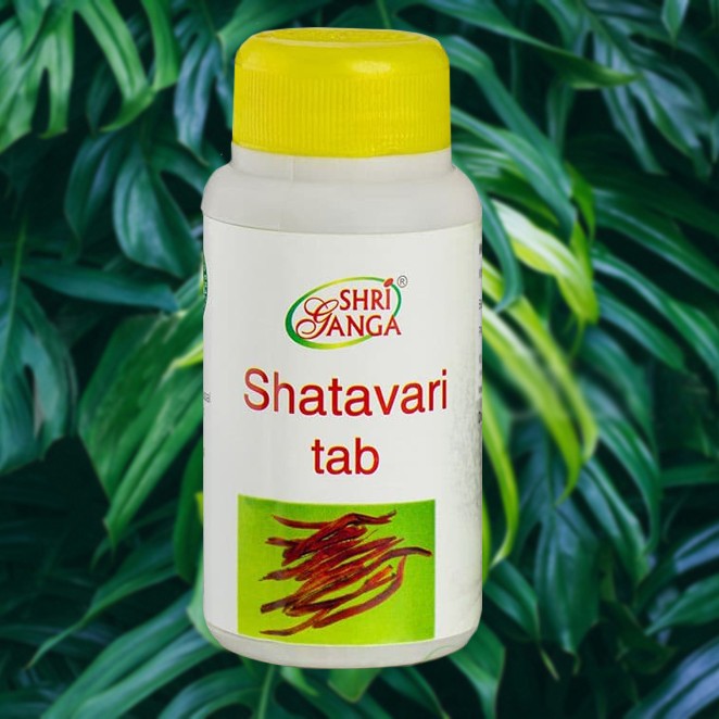 Шатавари, женский тоник, 120 таблеток, Шри Ганга, Shatavari 120 tabs, Sri Ganga