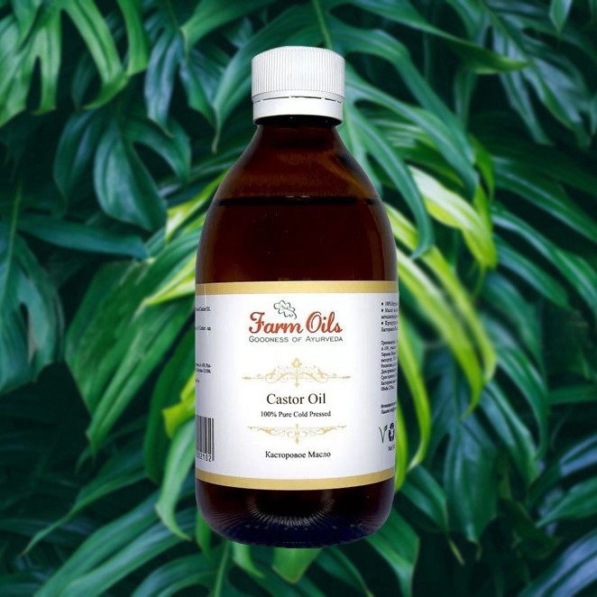Касторовое масло, для очищения кишечника, 500 мл, Castor Oil, Farm oils